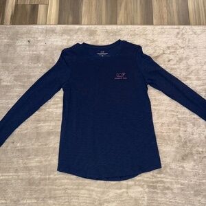 Navy and Pink Vineyard Vines Long Sleeve